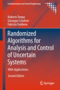 Randomized Algorithms for Analysis and Control of Uncertain SystemsWith Applications /