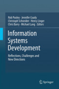 Information Systems DevelopmentReflections, Challenges and New Directions /