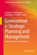 Government e-Strategic Planning and ManagementPractices, Patterns and Roadmaps /