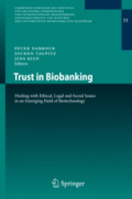 Trust in BiobankingDealing with Ethical, Legal and Social Issues in an Emerging Field of Biotechnology /