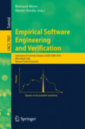 Empirical Software Engineering and VerificationInternational Summer Schools, LASER 2008-2010, Elba Island, Italy, Revised Tutorial Lectures /