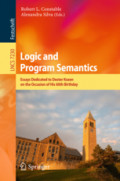 Logic and Program SemanticsEssays Dedicated to Dexter Kozen on the Occasion of His 60th Birthday /