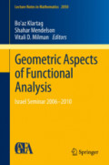 Geometric Aspects of Functional AnalysisIsrael Seminar 2006–2010 /