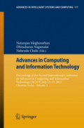 Advances in Computing and Information TechnologyProceedings of the Second International Conference on Advances in Computing and Information Technology (ACITY) July 13-15, 2012, Chennai, India - Volume 2 /