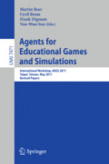 Agents for Educational Games and SimulationsInternational Workshop, AEGS 2011, Taipei, Taiwan, May 2, 2011. Revised Papers /