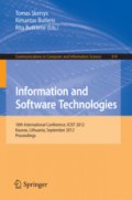 Information and Software Technologies18th International Conference, ICIST 2012, Kaunas, Lithuania, September 13-14, 2012. Proceedings /