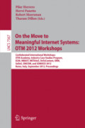 On the Move to Meaningful Internet Systems: OTM 2012 WorkshopsConfederated International Workshops: OTM Academy, Industry Case Studies Program, EI2N, INBAST, META4eS, OnToContent, ORM, SeDeS, SINCOM, and SOMOCO 2012, Rome, Italy, September 10-14, 2012. Proceedings /