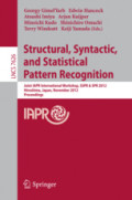 Structural, Syntactic, and Statistical Pattern RecognitionJoint IAPR International Workshop, SSPR&SPR 2012, Hiroshima, Japan, November 7-9, 2012. Proceedings /