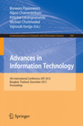 Advances in Information Technology5th International Conference, IAIT 2012, Bangkok, Thailand, December 6-7, 2012. Proceedings /