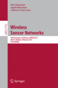 Wireless Sensor Networks10th European Conference, EWSN 2013, Ghent, Belgium, February 13-15, 2013. Proceedings /