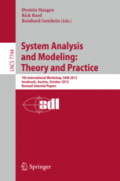 System Analysis and Modeling: Theory and Practice7th International Workshop, SAM 2012, Innsbruck, Austria, October 1-2, 2012. Revised Selected Papers /