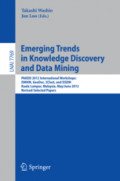 Emerging Trends in Knowledge Discovery and Data MiningPAKDD 2012 International Workshops: DMHM, GeoDoc, 3Clust, and DSDM, Kuala Lumpur, Malaysia, May 29 – June 1, 2012, Revised Selected Papers /