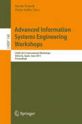 Advanced Information Systems Engineering WorkshopsCAiSE 2013 International Workshops, Valencia, Spain, June 17-21, 2013. Proceedings /