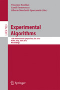 Experimental Algorithms12th International Symposium, SEA 2013, Rome, Italy, June 5-7, 2013. Proceedings /