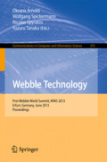 Webble TechnologyFirst Webble World Summit, WWS 2013, Erfurt, Germany, June 3-5, 2013. Proceedings /