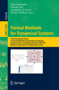 Formal Methods for Dynamical Systems13th International School on Formal Methods for the Design of Computer, Communication, and Software Systems, SFM 2013, Bertinoro, Italy, June 17-22, 2013. Advanced Lectures /