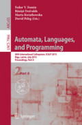 Automata, Languages, and Programming40th International Colloquium, ICALP 2013, Riga, Latvia, July 8-12, 2013, Proceedings, Part II /