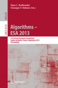 Algorithms – ESA 201321st Annual European Symposium, Sophia Antipolis, France, September 2-4, 2013. Proceedings /