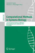 Computational Methods in Systems Biology11th International Conference, CMSB 2013, Klosterneuburg, Austria, September 22-24, 2013. Proceedings /