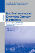 Machine Learning and Knowledge Discovery in DatabasesEuropean Conference, ECML PKDD 2013, Prague, Czech Republic, September 23-27, 2013, Proceedings, Part II /