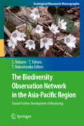 The Biodiversity Observation Network in the Asia-Pacific RegionToward Further Development of Monitoring /