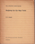 Folk literature of south Sumatra: Redjang Ka-Ga-Nga texts
