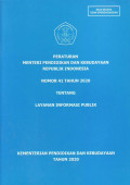 Peraturan menteri pendidikan dan kebudayaan Republik Indonesia nomor 41 tahun 2020 tentang layanan informasi publik