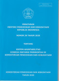 Peraturan Menteri Pendidikan dan Kubudayaan Republik Indonesia nomor 39 tahun tahun 2020 tentang sistem akuntabilitas kinerja instansi pemerintah di Kementerian Pendidikan dan Kebudayaan
